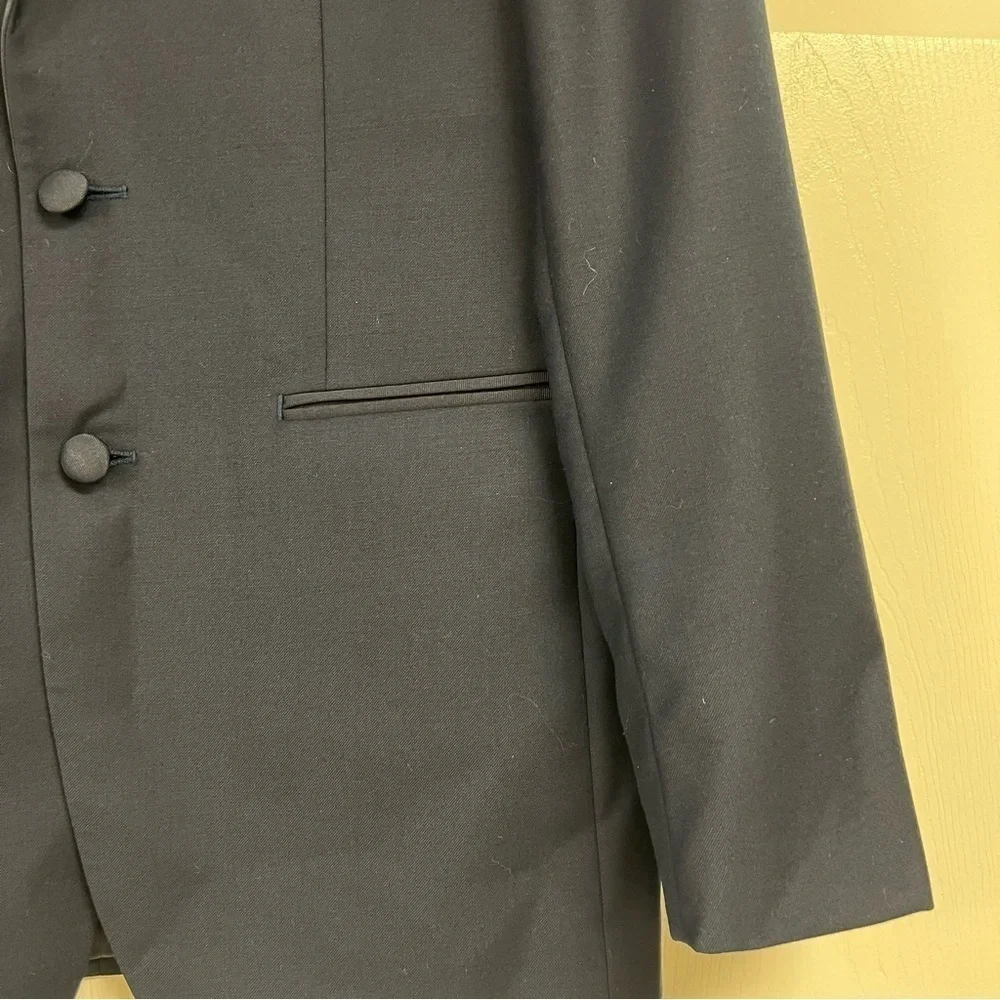 CALVIN KLEIN Extreme Fit 100% Wool black blazer men’s size 38R luxury